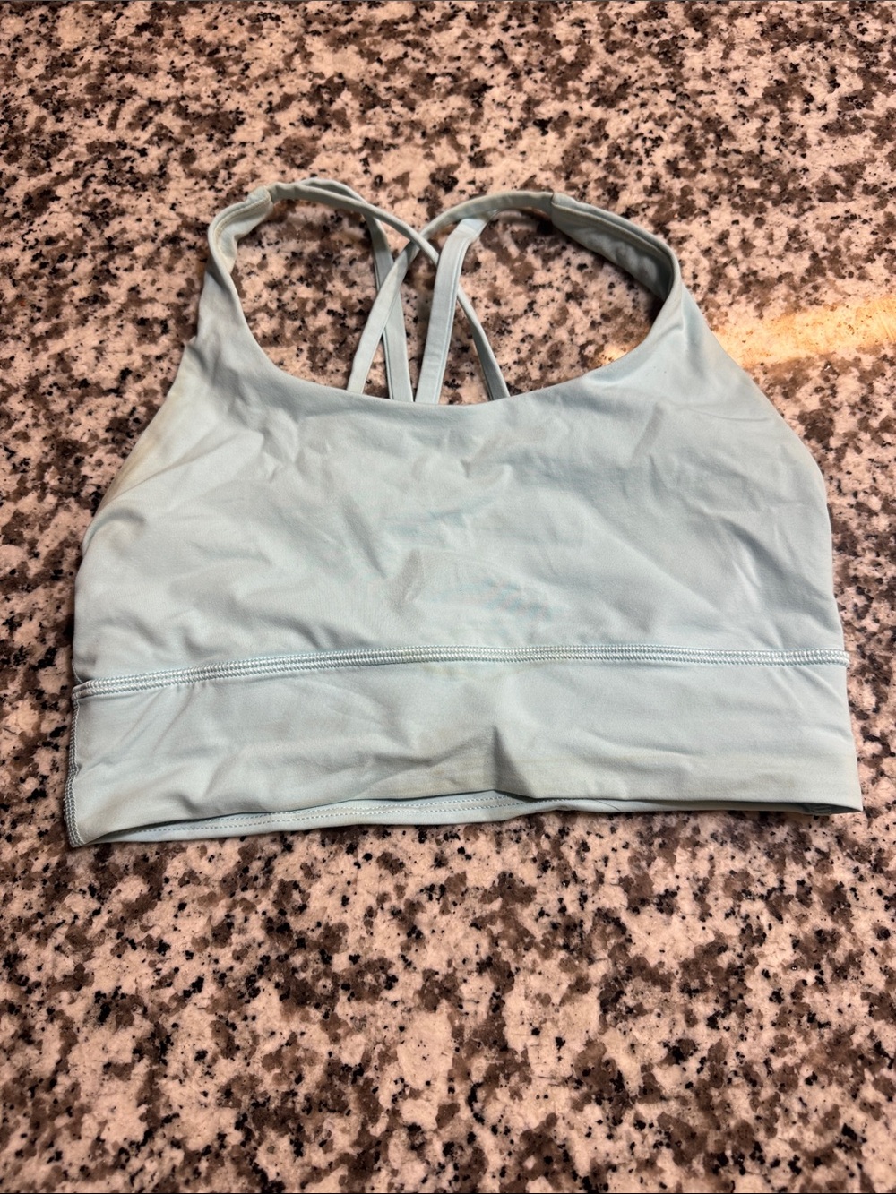 lululemon athletica Light Blue Strappy Sports Bra